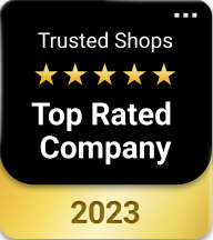 Wir gehören zu den Trusted Shops Top Rated Companies 